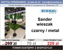 SIGNAL - WIESZAK SANDER CZARNY METAL 